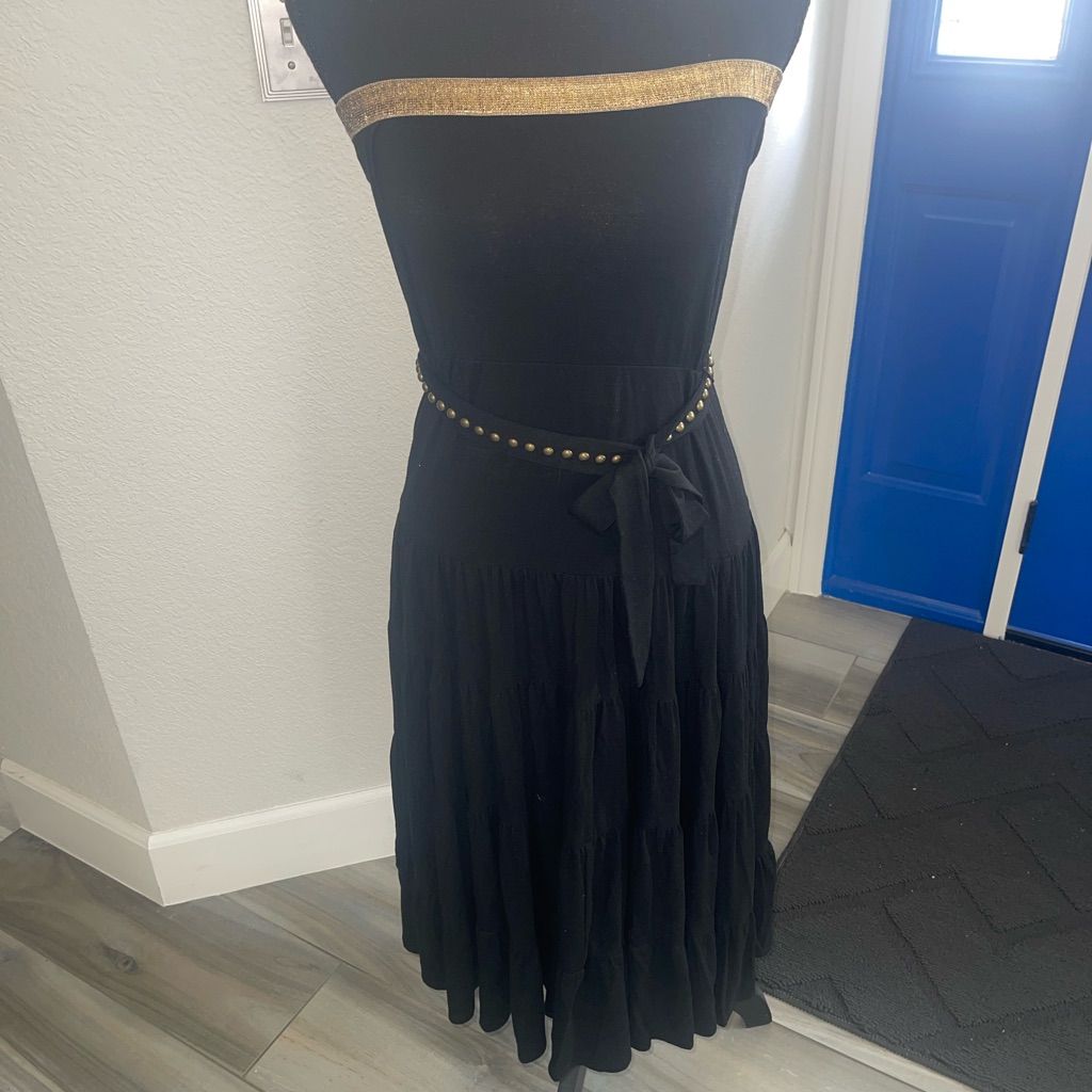 Twelfth Street By Cynthia Vincent Black And Gold Dress